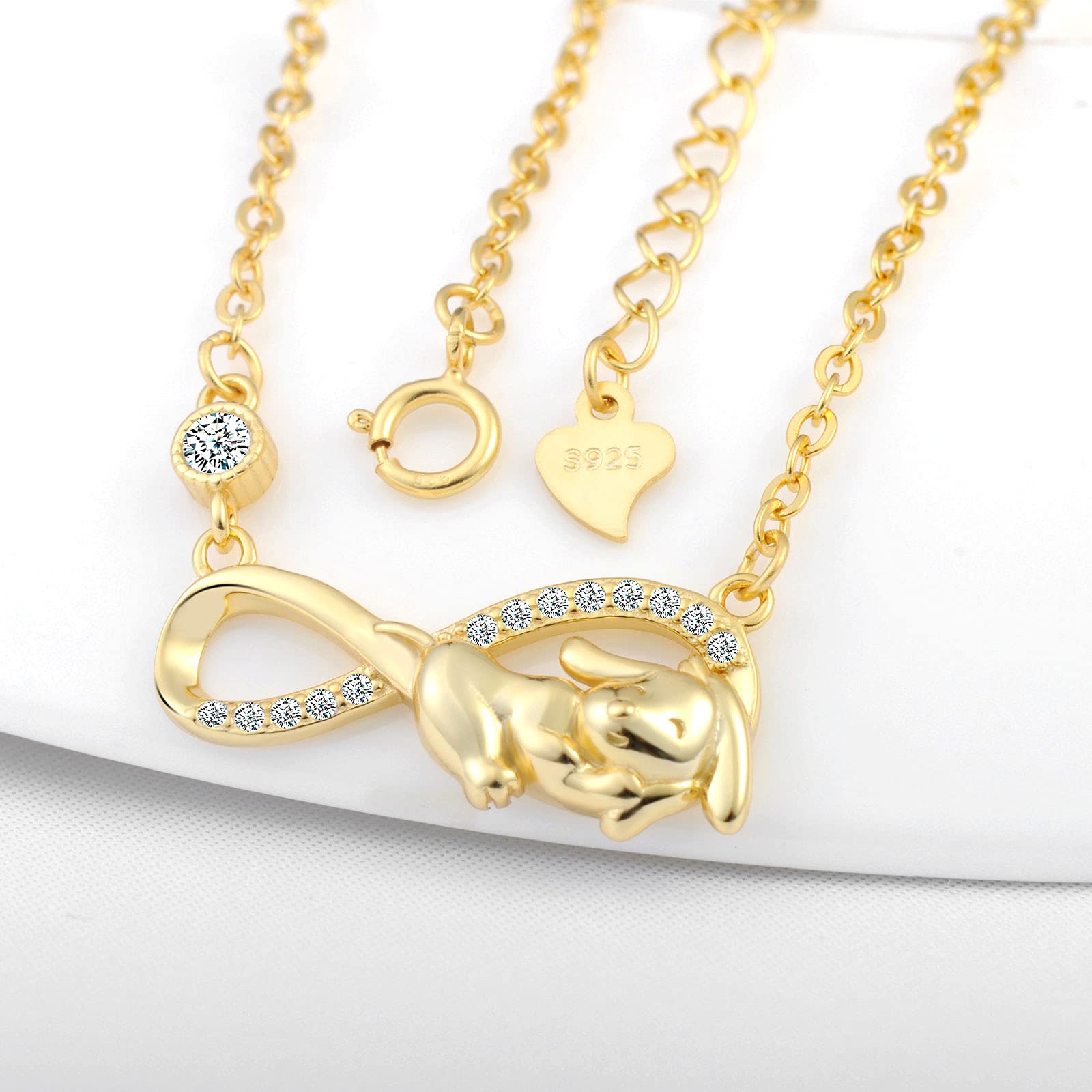 INFINIONLY Fashion Necklaces collana infinito cucciolo oro argento