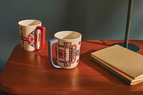 Alessi Holyhedrics ESA09 2 mug porcellana 40 cl decorata