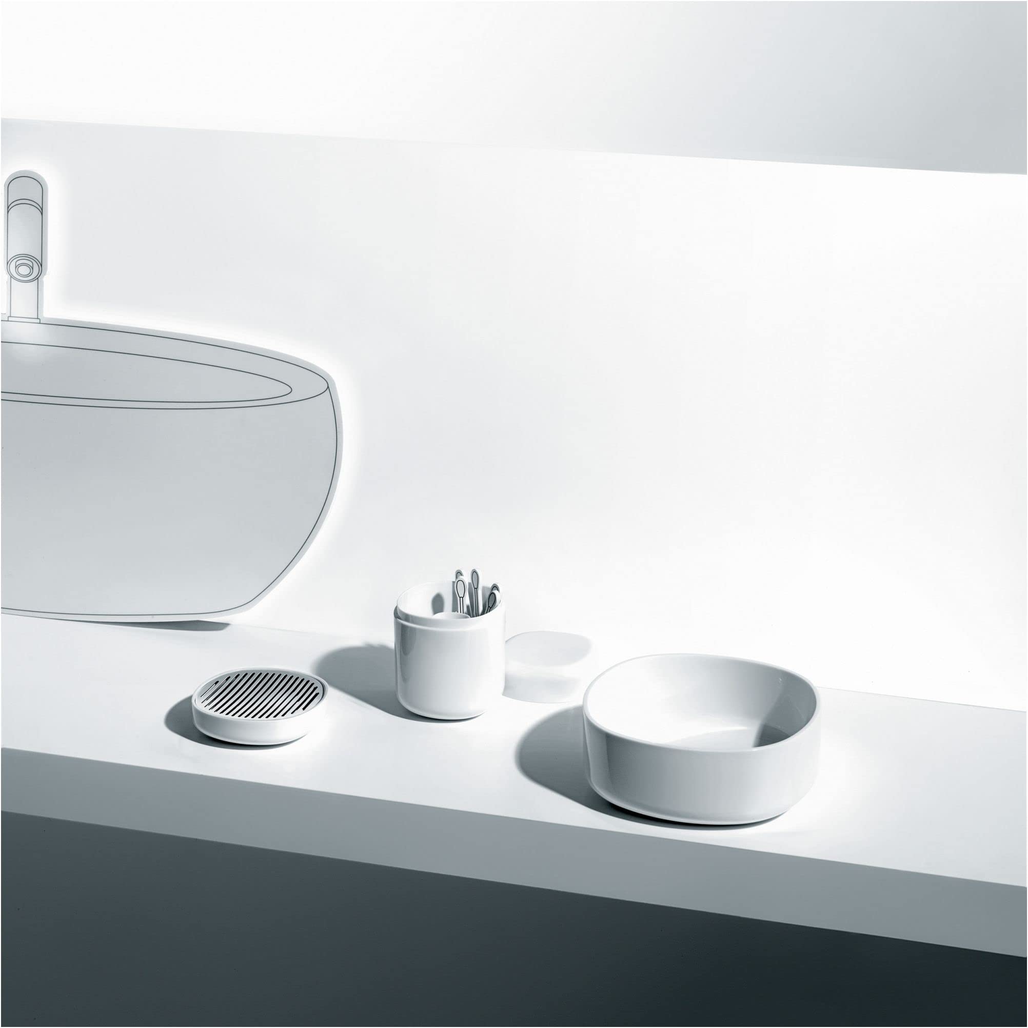 Alessi Birillo PL03 W portaspazzolino bianco PMMA