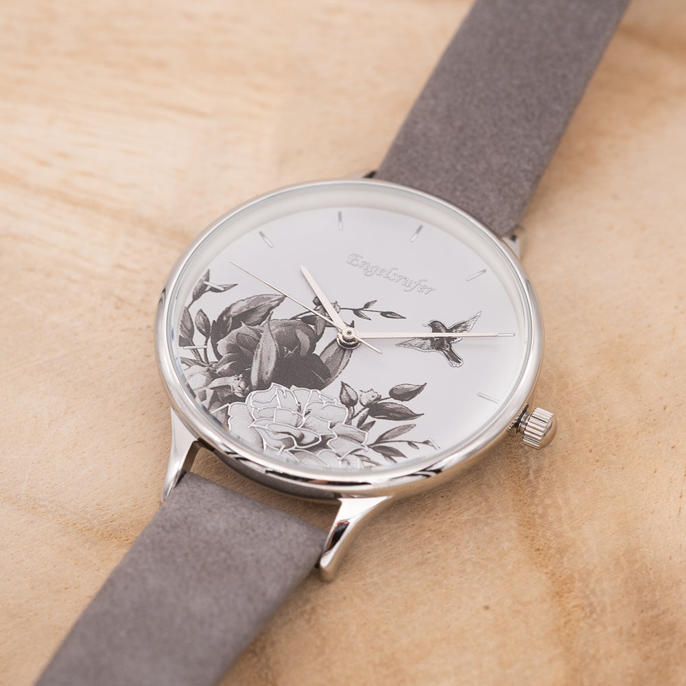 Engelsrufer Uhren Blume orologio acciaio grigio