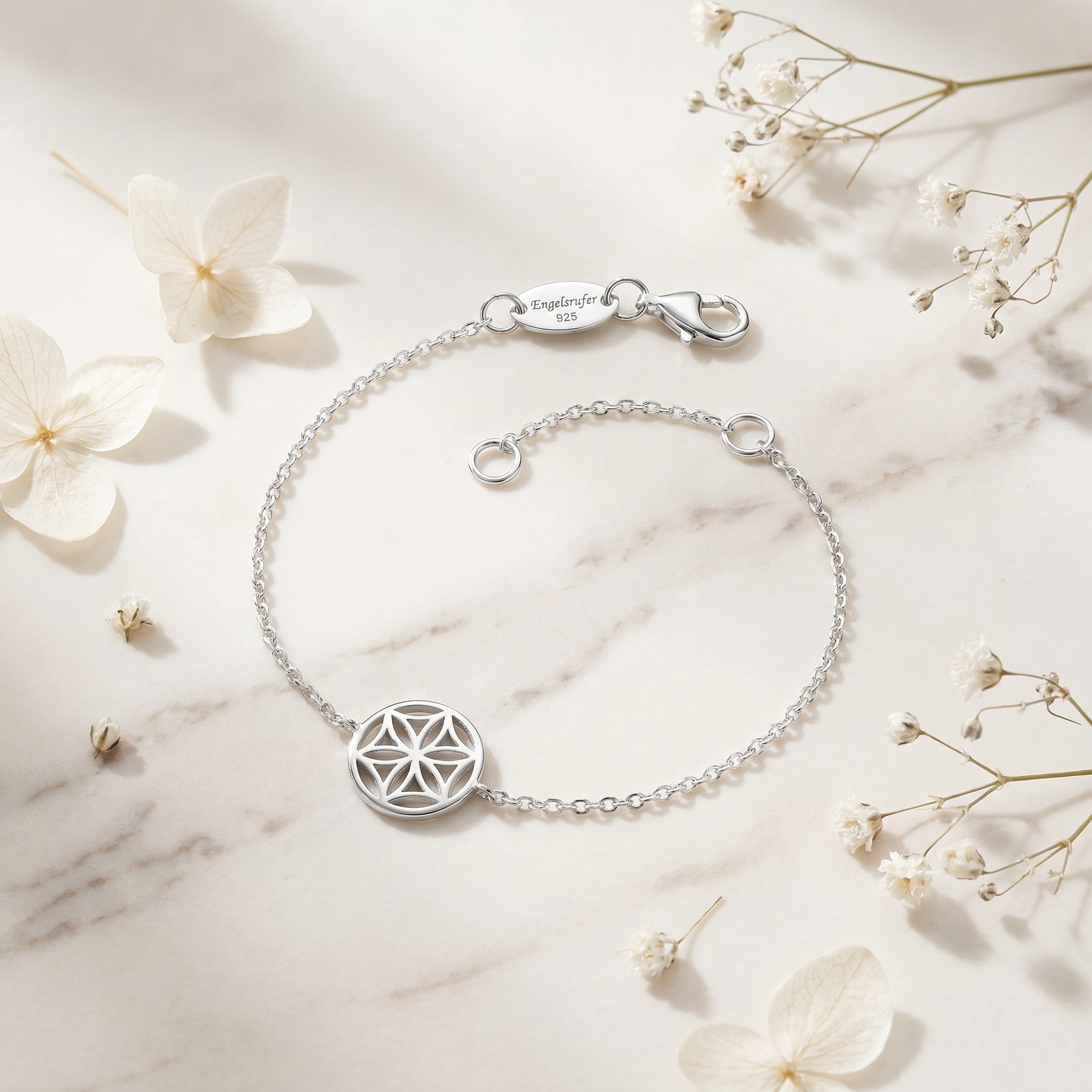 Engelsrufer Lebensblume Bracciale Argento 925 Fiore Vita