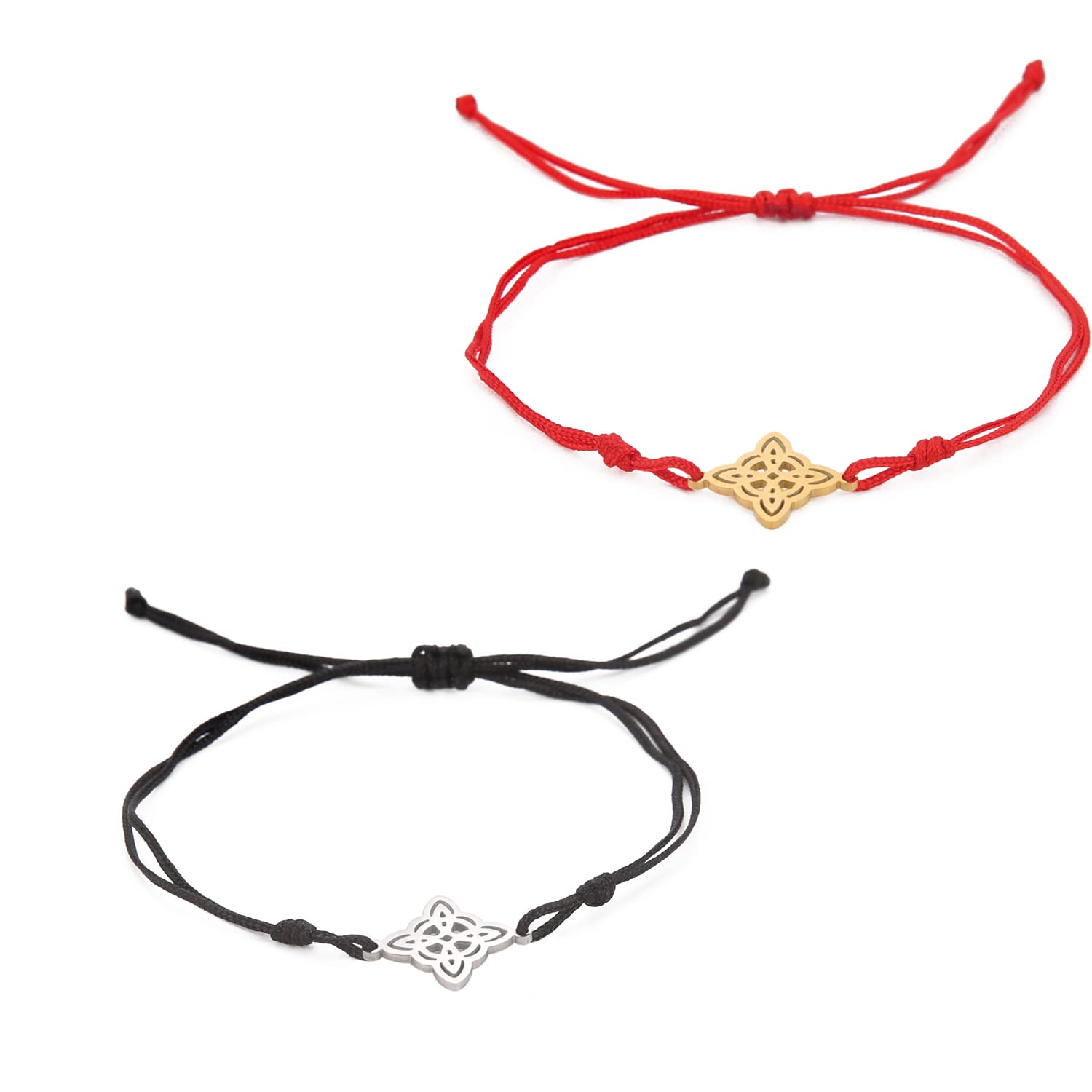 EUEAVAN Bracelets Bracciale Nodo Celtico Oro regolabile