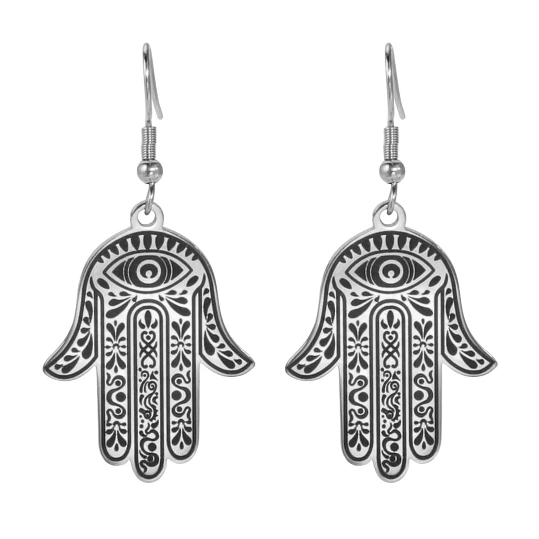 EUEAVAN Earrings Orecchini Hamsa oro amuleto protezione