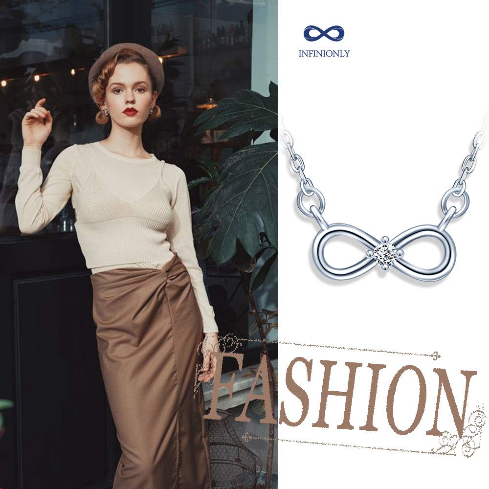 INFINIONLY Collana Infinito Mini Argento 925 Zirconi Silver