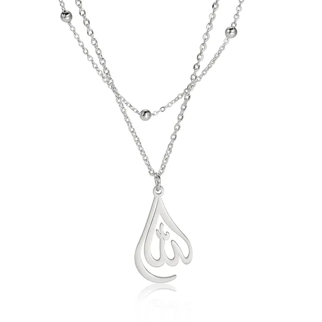 EUEAVAN Necklaces collana Allah argento stratificato islamica