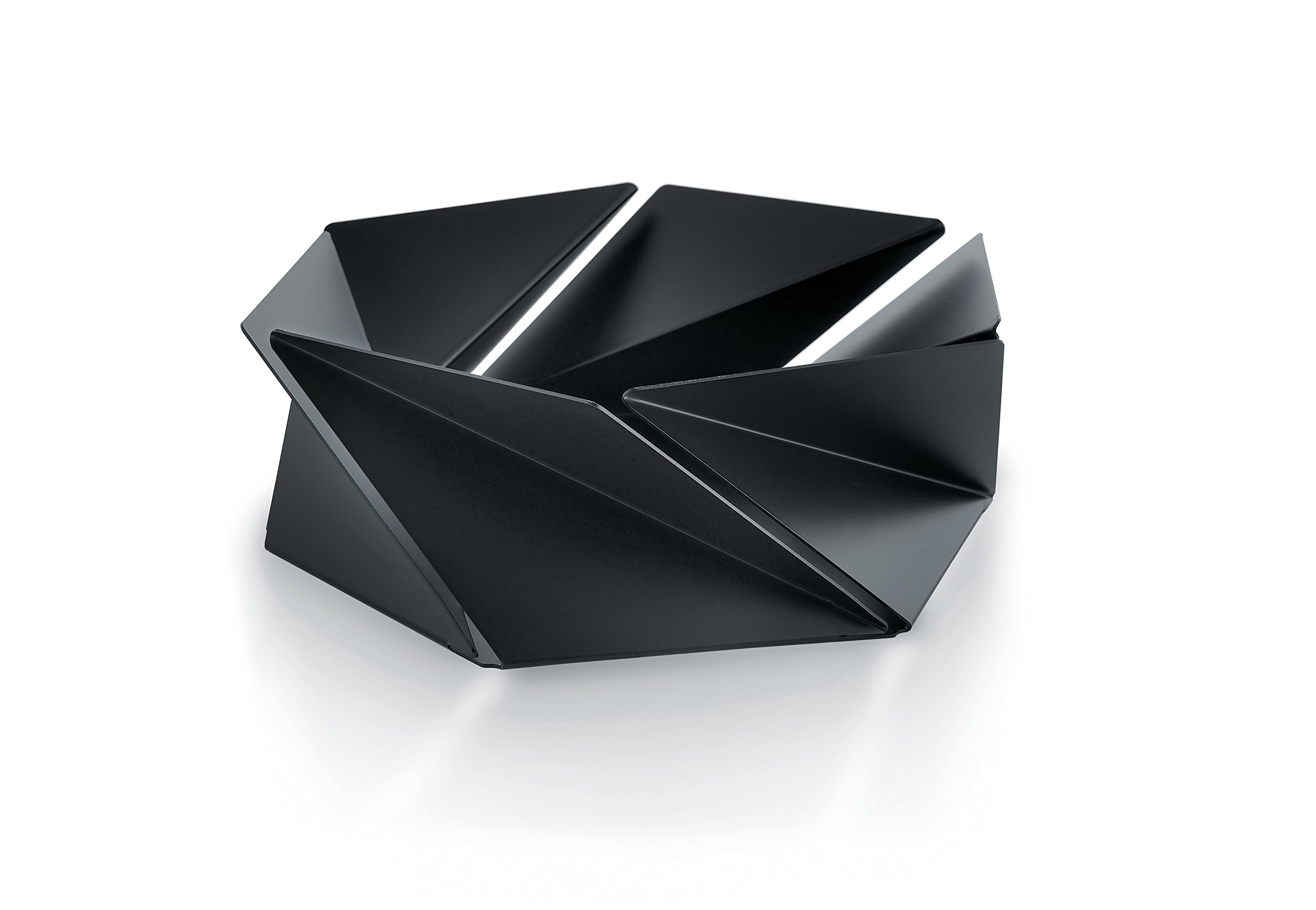 Alessi Kaleidos NS02 B Cestino Nero Acciaio Tavola