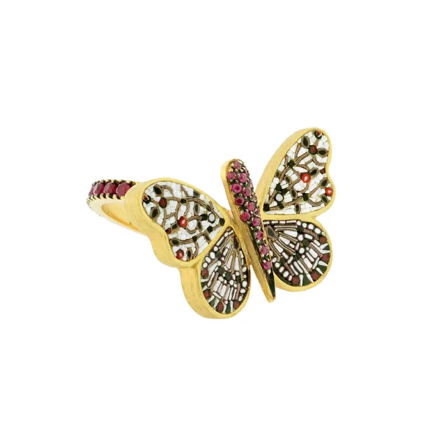 Le Sibille Anelli Mariposa Ring anello oro rubini