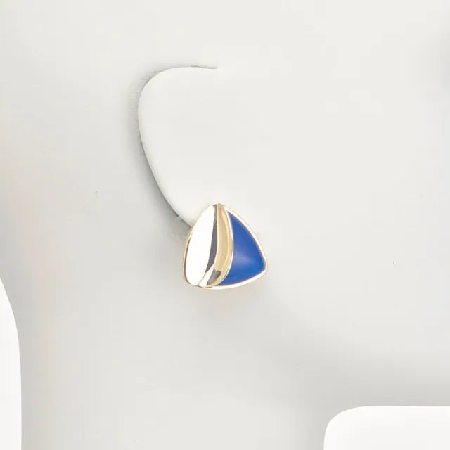 Chic Ad Hoc Orecchino Clip Vela Oro e Blu