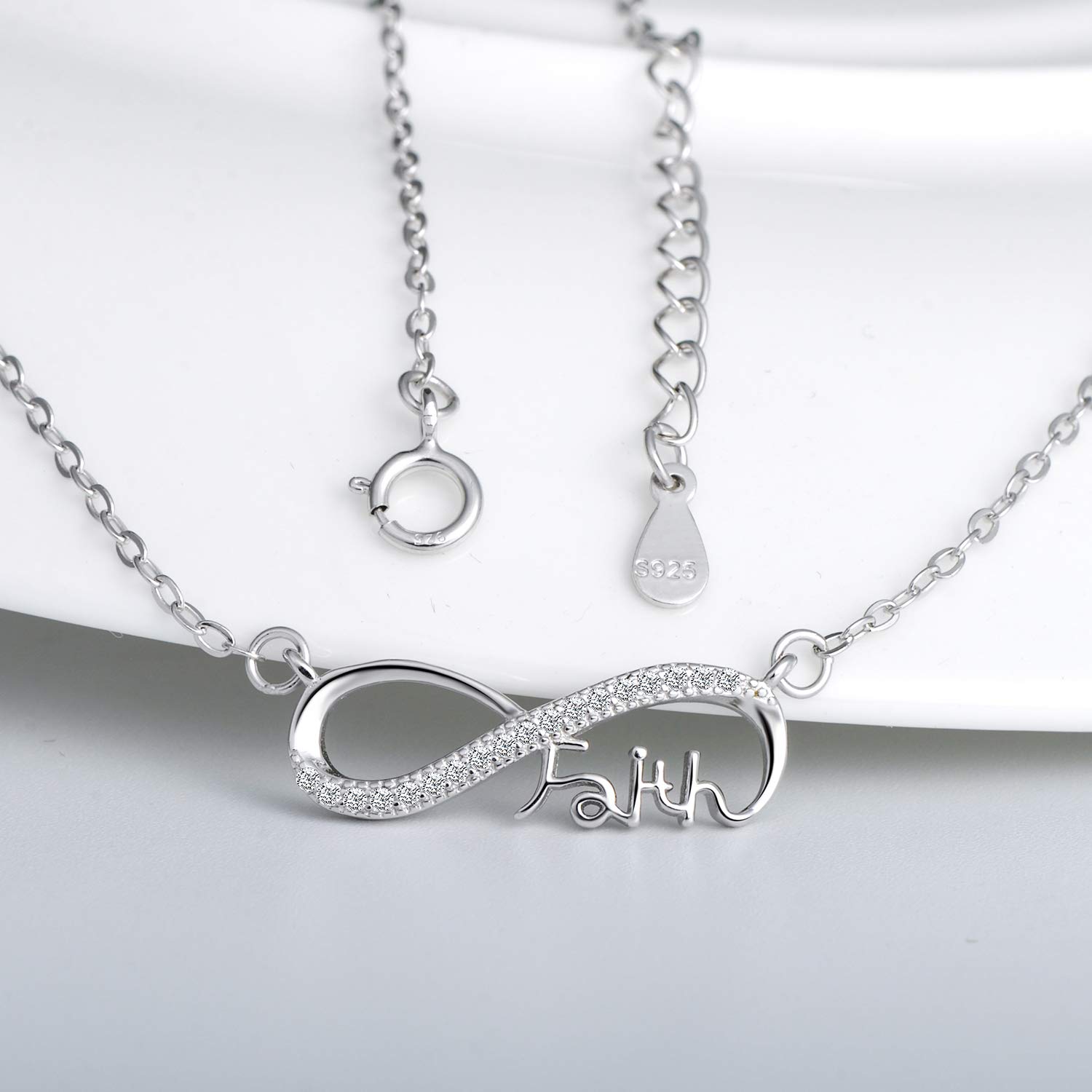 INFINIONLY Fashion Necklaces parure Silver-n infinito zirconi