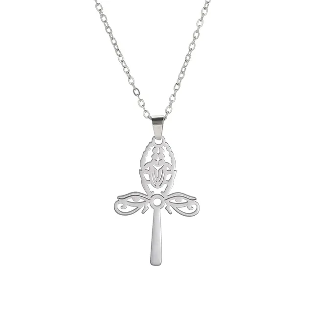 EUEAVAN collana Ankh argento croce egizia portafortuna