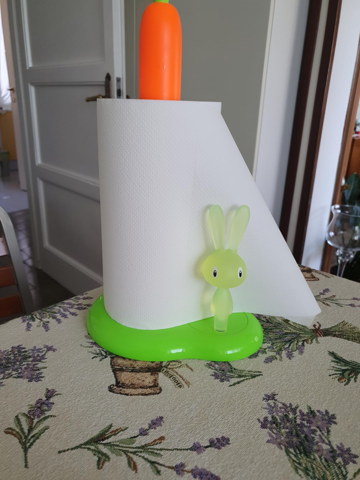 Alessi Bunny&Carrot ASG42/H Portarotolo Cucina Verde 34 cm