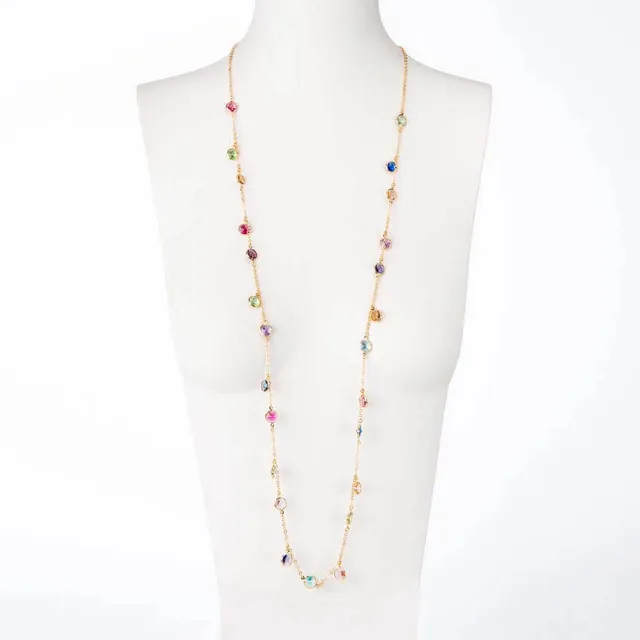 Chic Ad Hoc Collane Lunga placcato oro collana multicolor