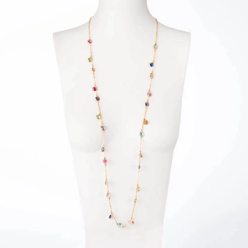Chic Ad Hoc Collane Lunga placcato oro collana multicolor