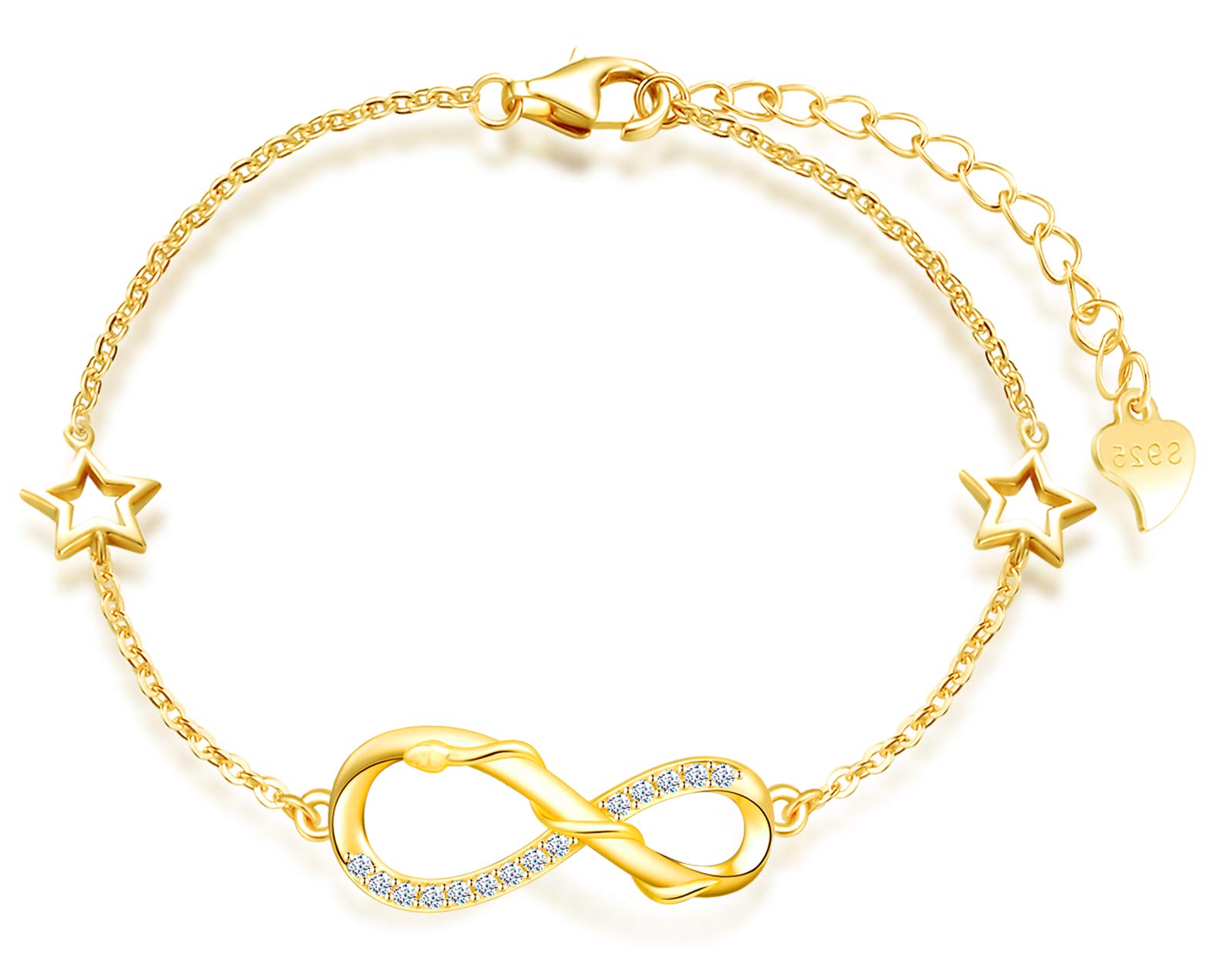INFINIONLY Fashion Bracelets bracciale argento C-stella serpente