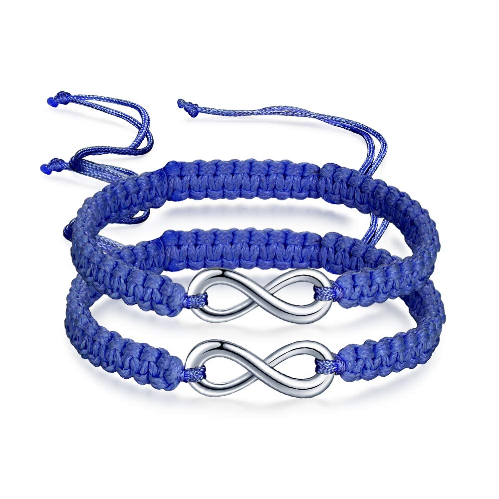 Infinionly Fashion bracciale intrecciato nero infinito 17-28 cm