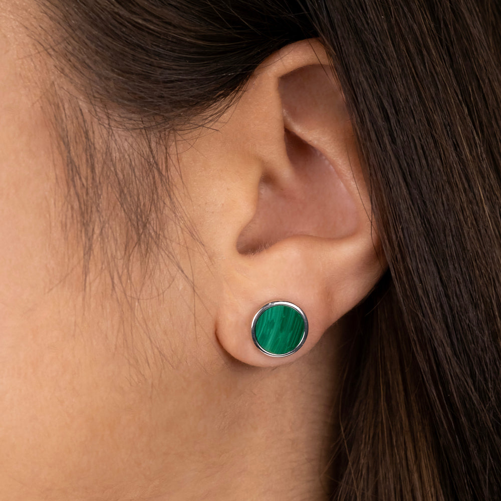 Engelsrufer Powerful Stone orecchini argento malachite