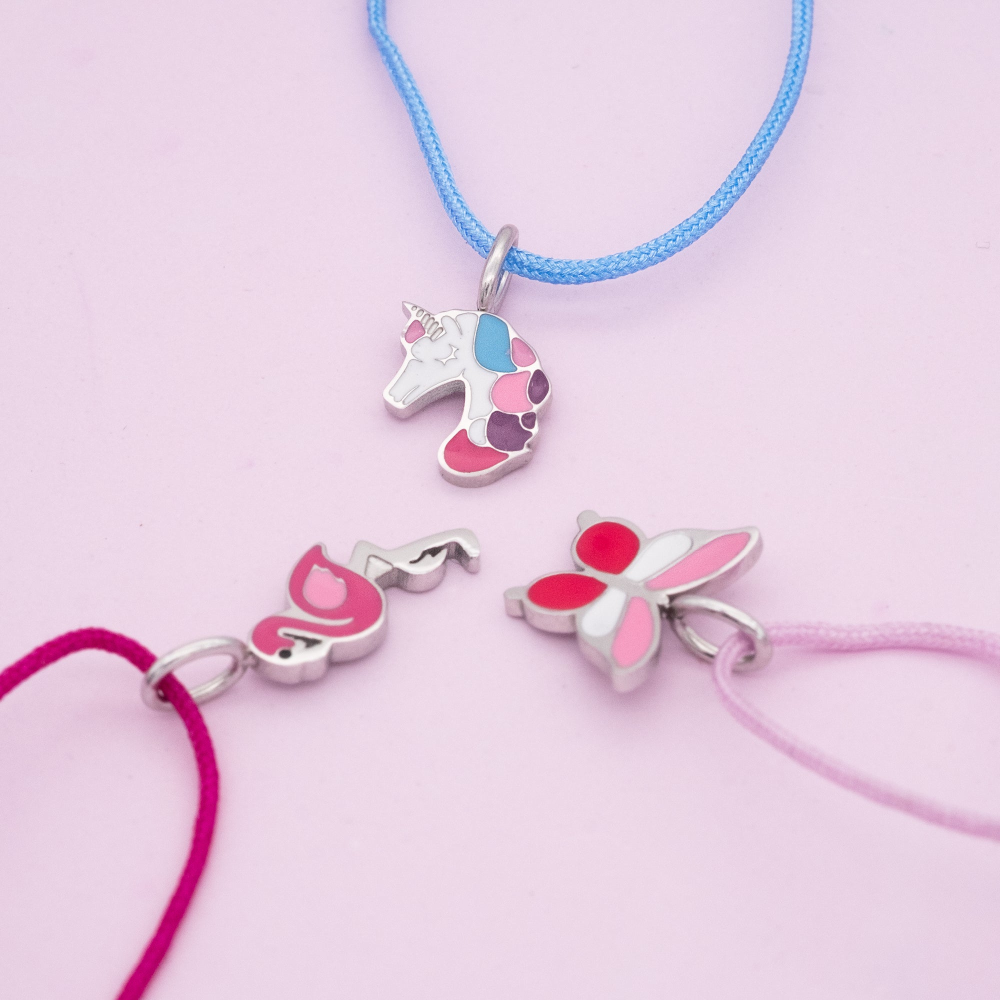 Engelsrufer Kinder Bracciale Unicorno Smalto Nylon Bimba