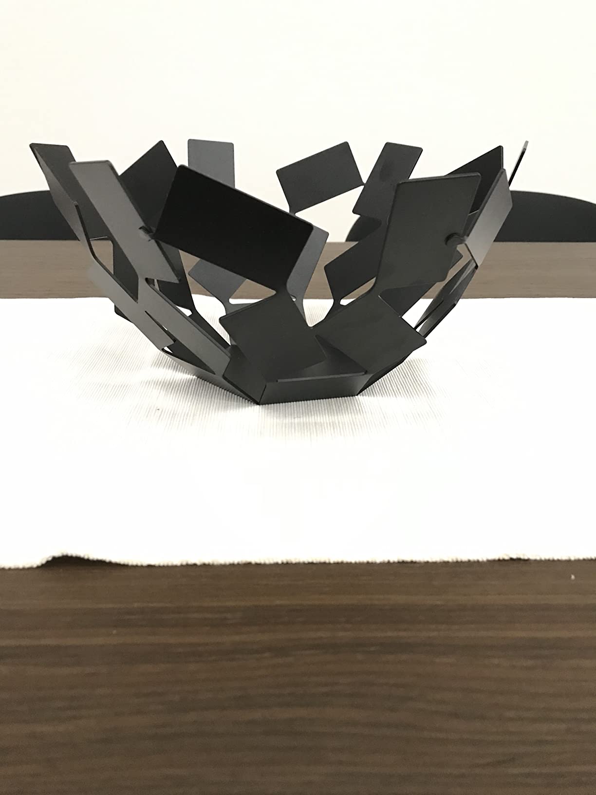 Alessi Fruttiera Centrotavola Nero 27 cm in Acciaio