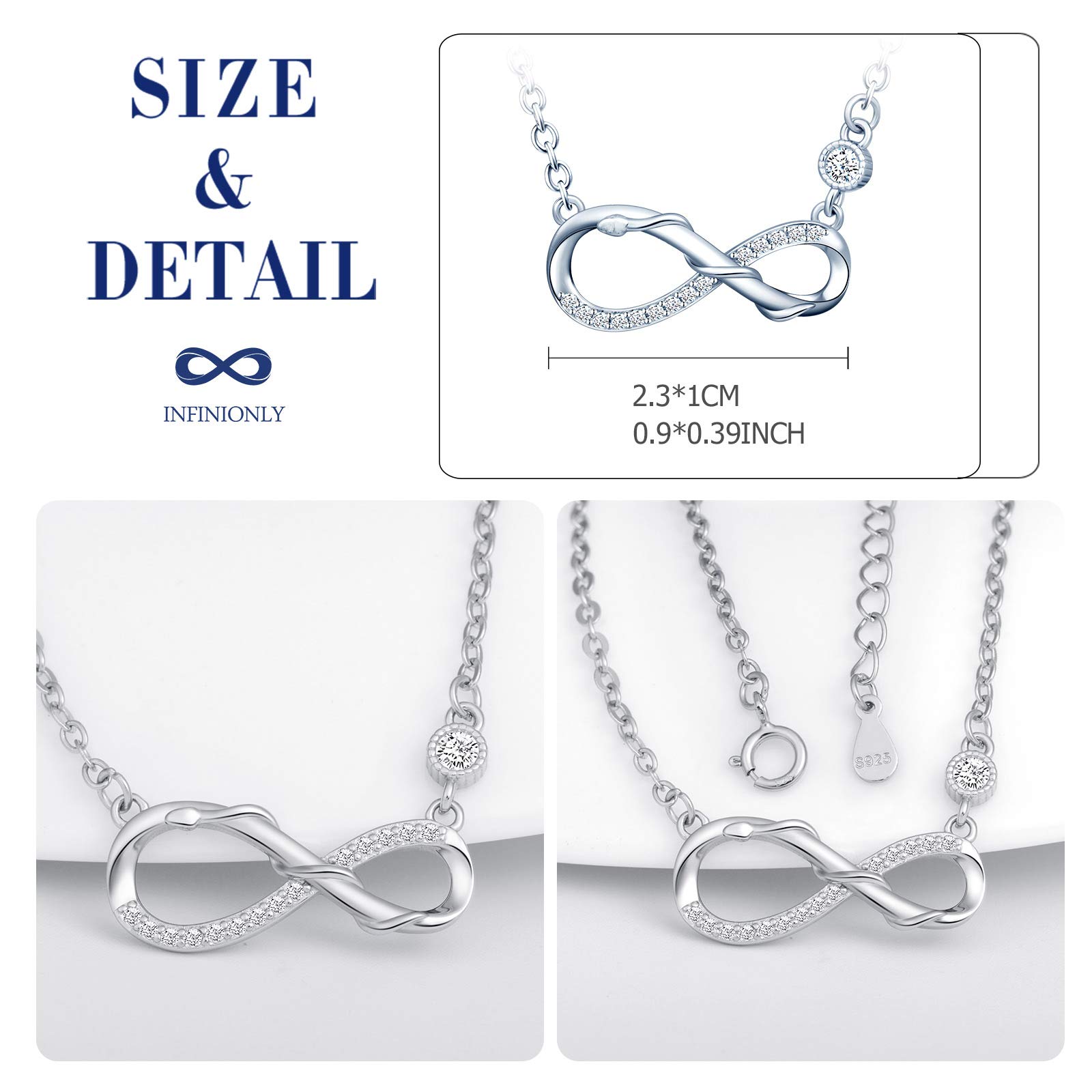 INFINIONLY Fashion Collana argento 925 infinito serpente