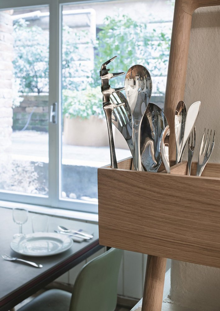 Alessi WA10/2 Eat.it Set 4 Forchette Tavola Acciaio
