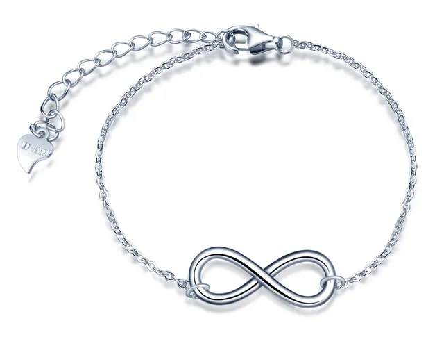 INFINIONLY Bracciale Infinito in Argento 925 Silver Regolabile
