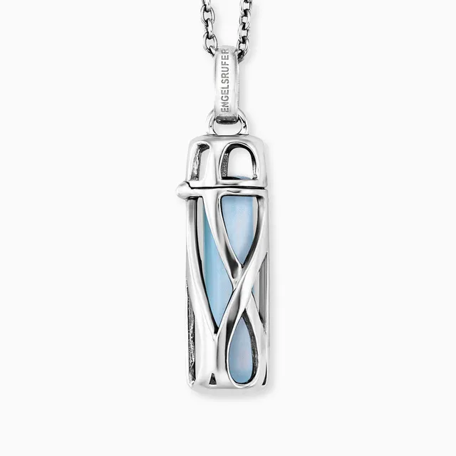 Engelsrufer Powerful Stone Collana Argento 925 Agata Blu S