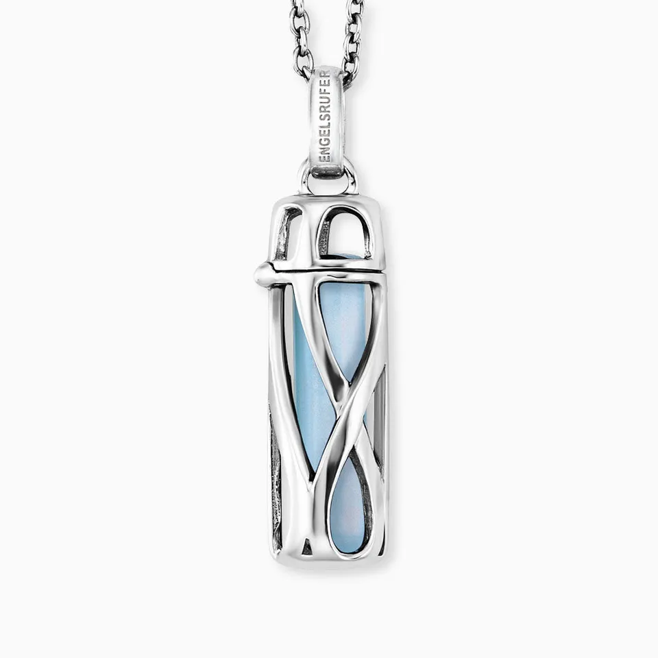 Engelsrufer Powerful Stone Collana Argento 925 Agata Blu S