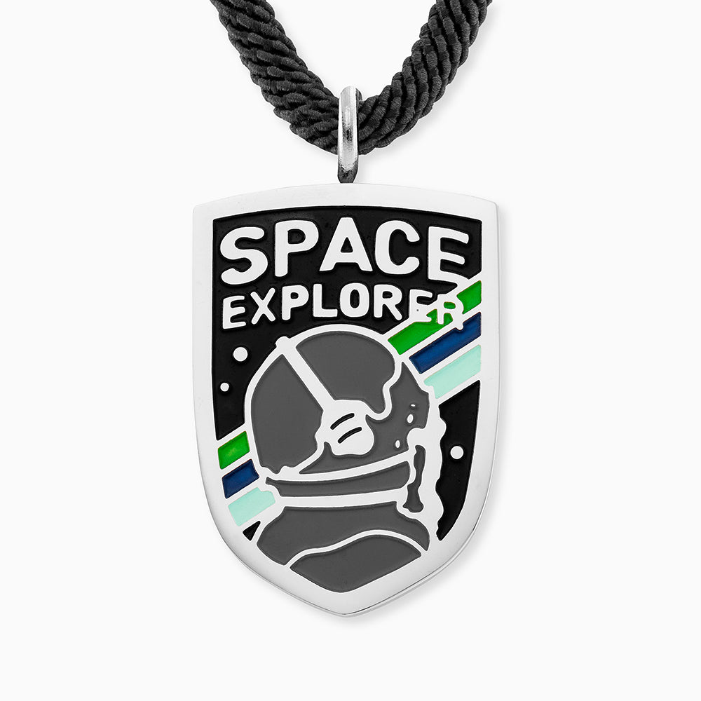 Engelsrufer Kinder Astronaut collana acciaio smalto multicolor 40-48 cm