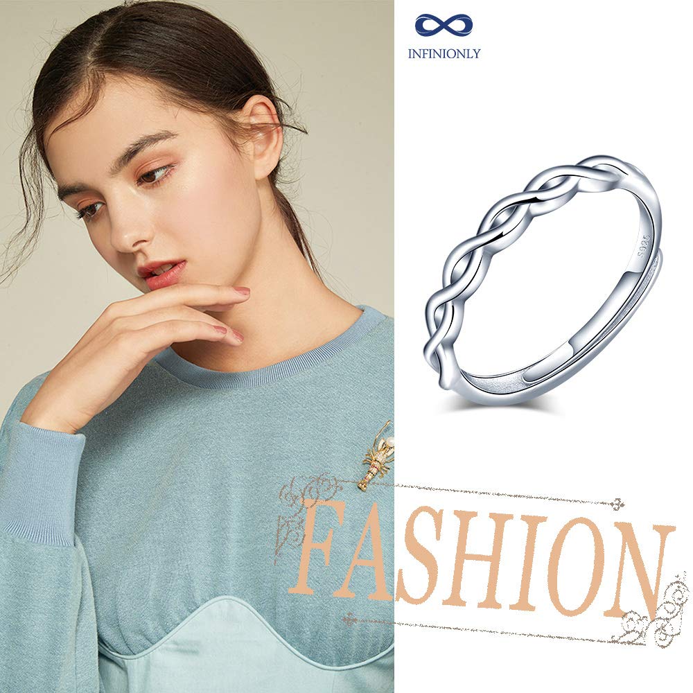 INFINIONLY Fashion Rings anello infinito argento 925 regolabile