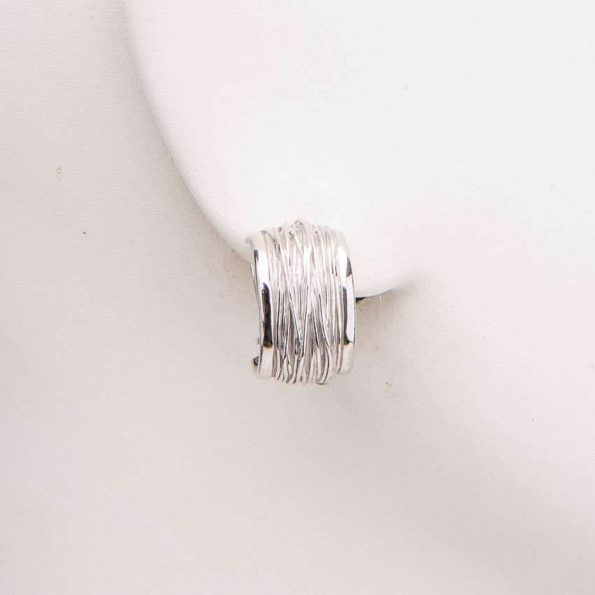 Chic Ad Hoc Orecchini Clip Filo della Vita Argento
