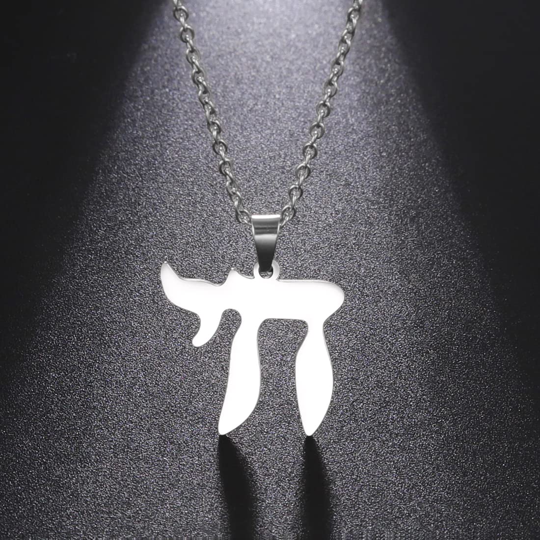 EUEAVAN Necklaces collana chai argento donna simbolo vita