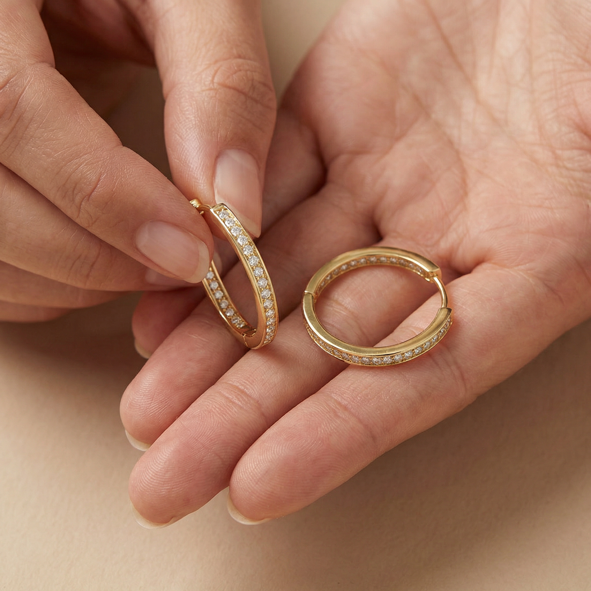 Engelsrufer Lisa Gold Creole Argento 925 con Zirconia