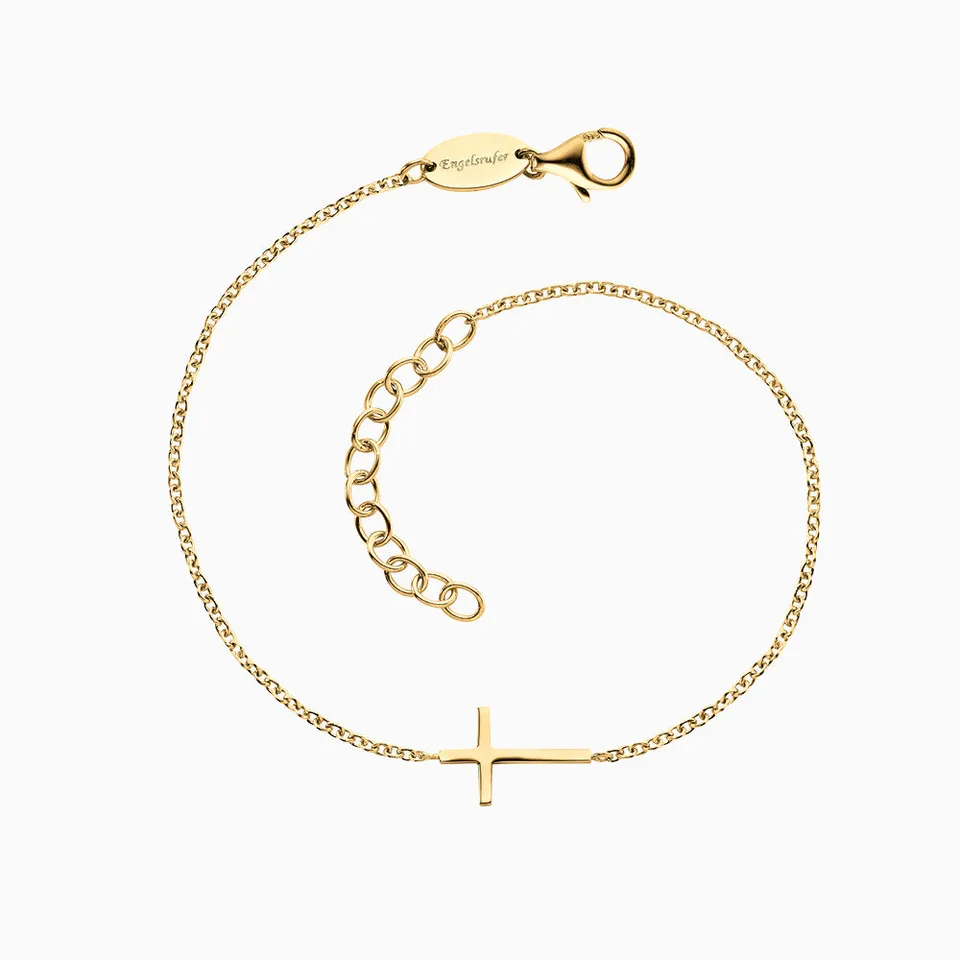 Engelsrufer Kreuz Bracciale Argento 925 Croce Oro