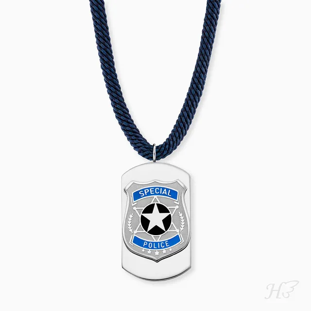 Engelsrufer Bambini Collana Acciaio Polizia Smalto