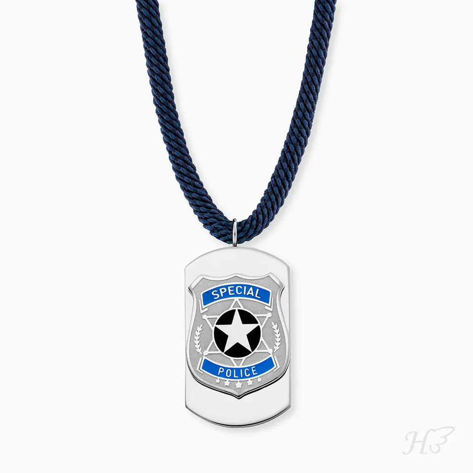 Engelsrufer Bambini Collana Acciaio Polizia Smalto