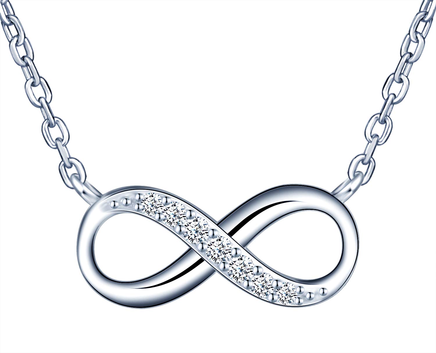 INFINIONLY Collana Infinito Mini in Argento 925 con Zirconi