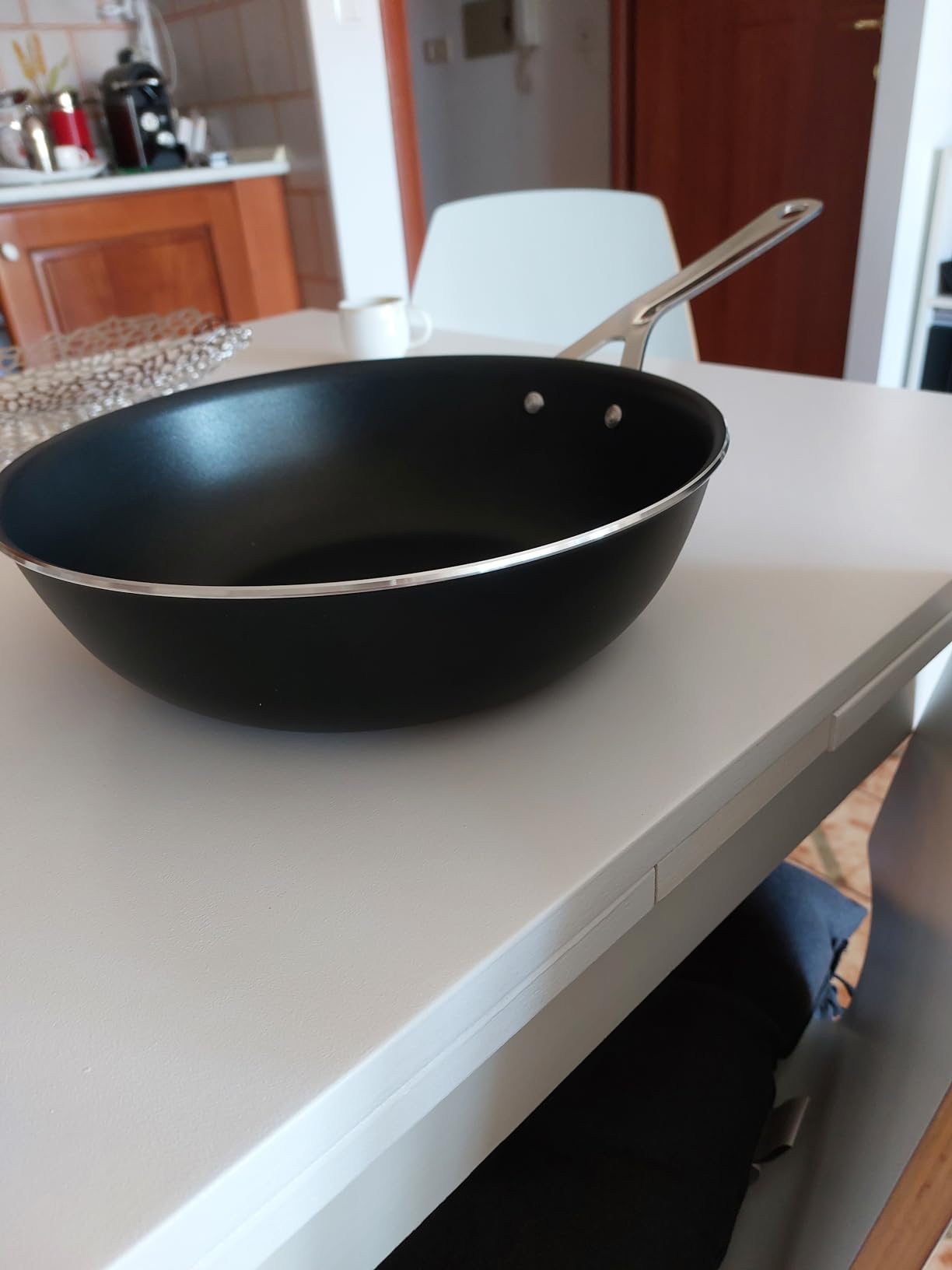 Alessi Pots&Pans Padella Alta 28 cm Nera Induzione