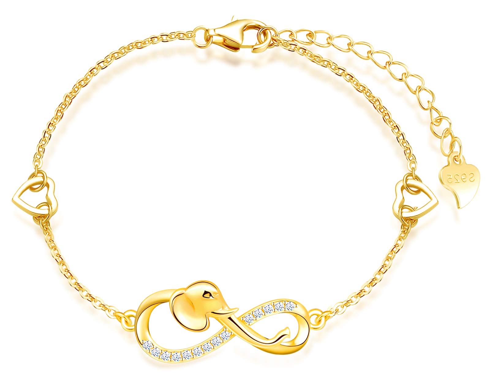 INFINIONLY Fashion Bracelets C-stella bracciale oro elefante stella