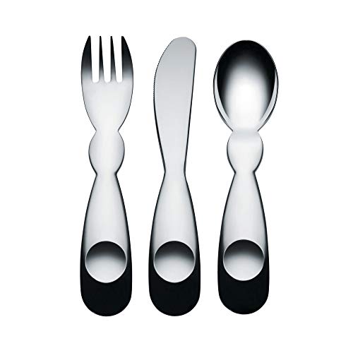 Alessi Tavola AM41S3 Alessini set posate bambino 3 pezzi lucido