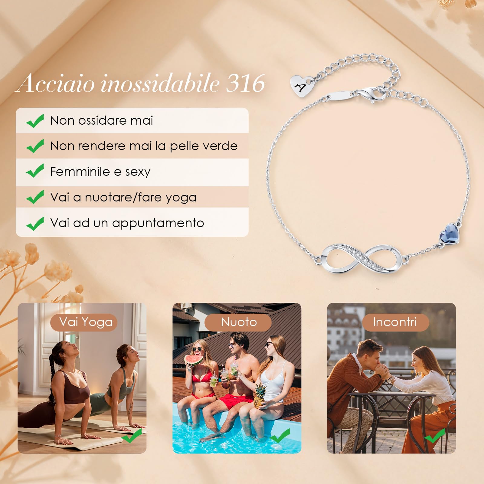 Louisa Secret Bracelets Infinito Bracciale Donna Argento 925