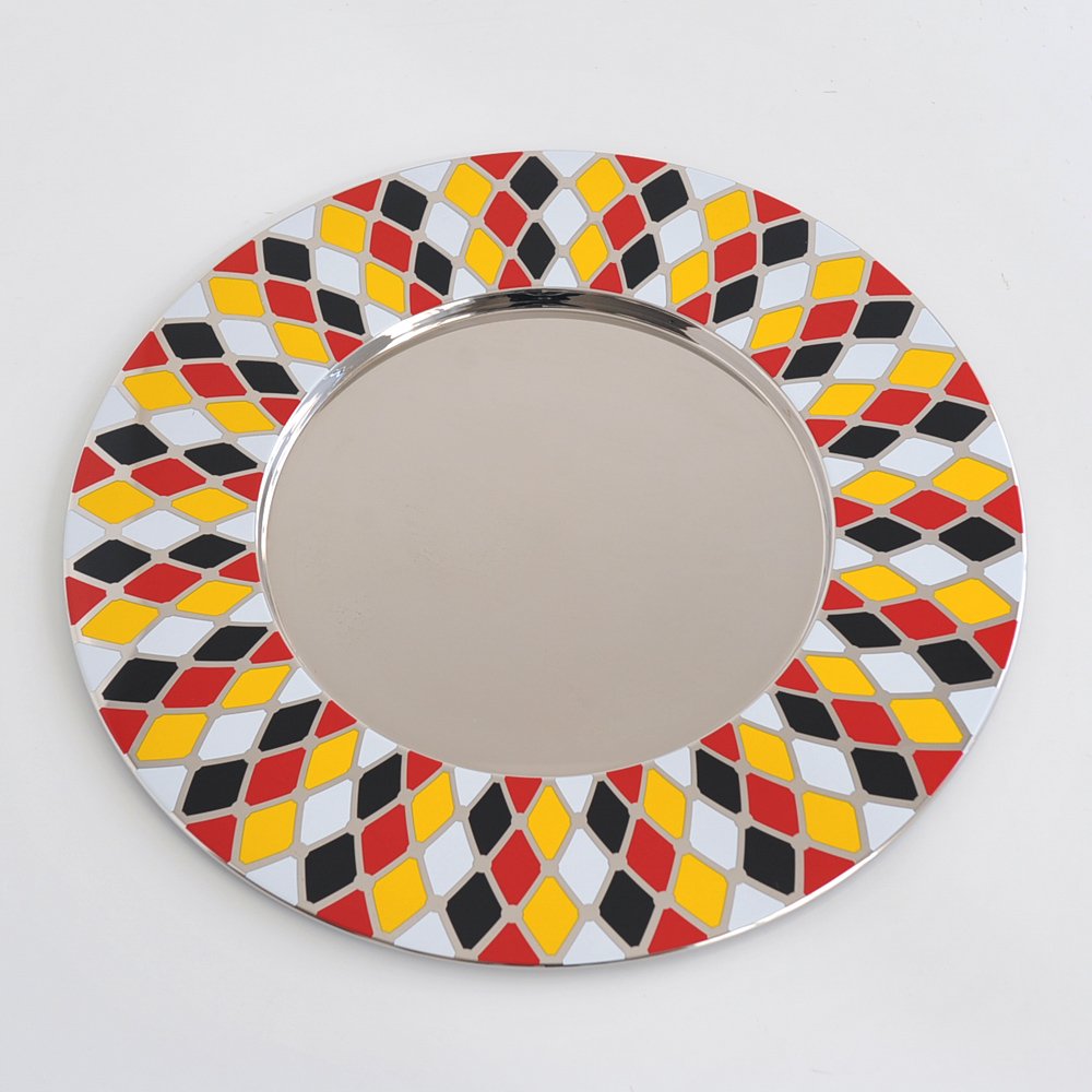 Alessi Circus MW34 Vassoio Rotondo Acciaio 48 cm Multicolore