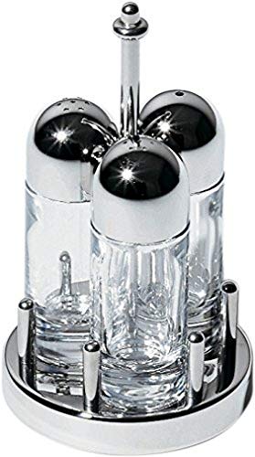 ALESSI Tavola 5073 Servizio Sale Pepe Stuzzicadenti Acciaio