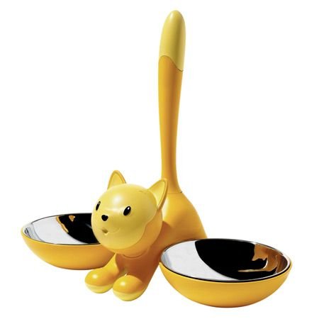 Alessi AMMI09 B Tigrito Ciotola Animali Nero Acciaio