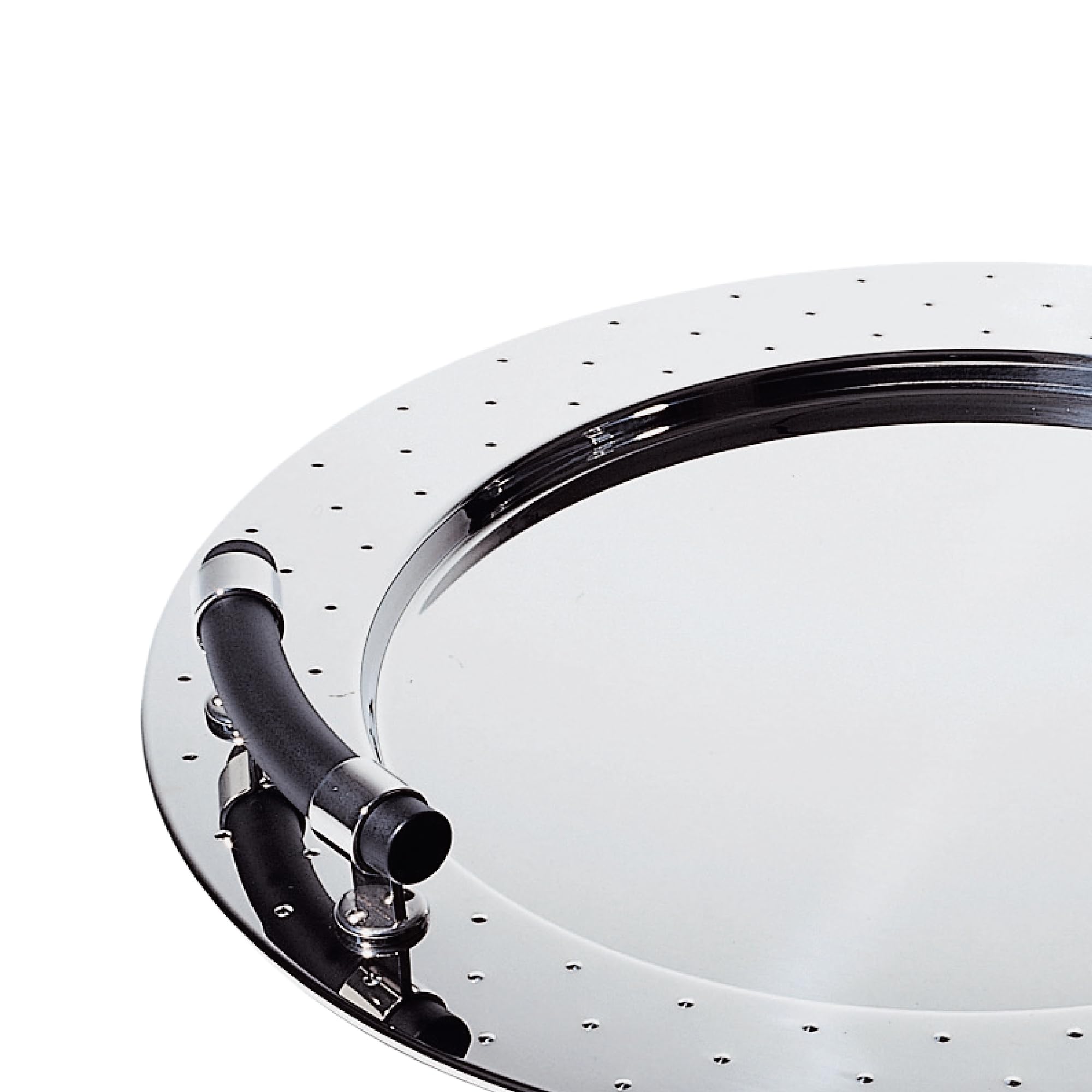 Alessi MGVASS Vassoio Rotondo Nero 48 cm Acciaio Lucido