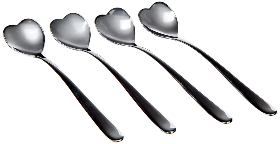 Alessi Big Love AMMI08/7 Set 4 Cucchiaini Caffè Cuore Acciaio