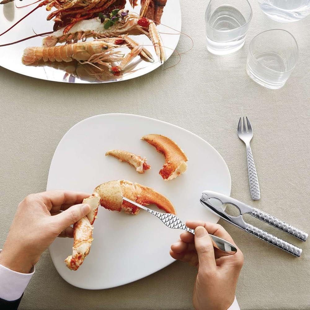 Alessi Colombina Fish FM23/43S4 4 Forchettine Crostacei Acciaio