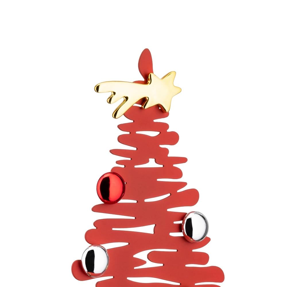 Alessi Bark BM06/30 R Albero Natale Acciaio Rosso 70 cm