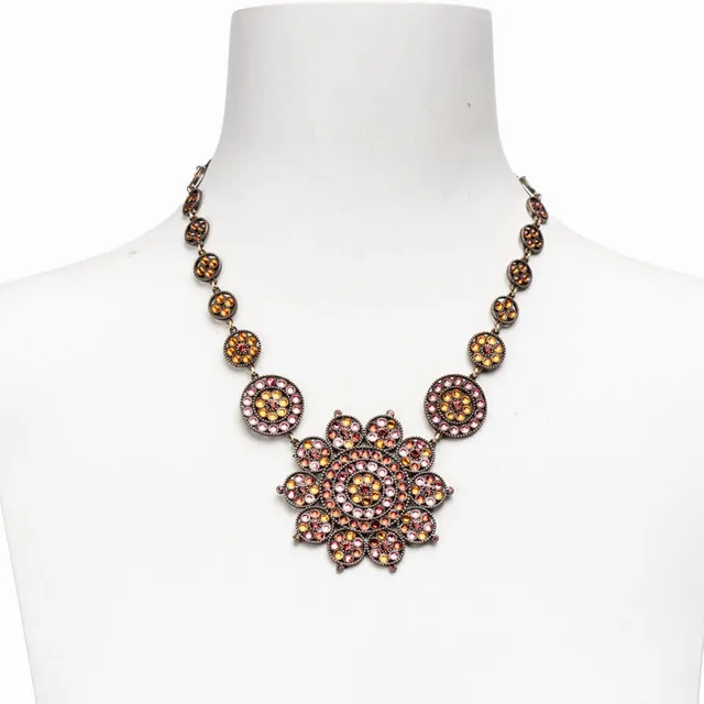 Chic Ad Hoc Collana Fiore Luminoso Colori del Sole