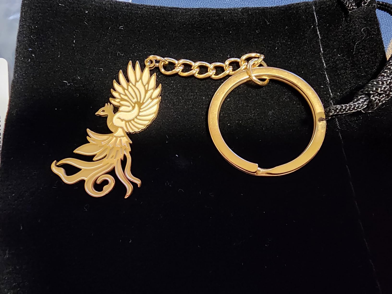 EUEAVAN Keyrings Portachiavi Fenice Argento Uccello Fuoco