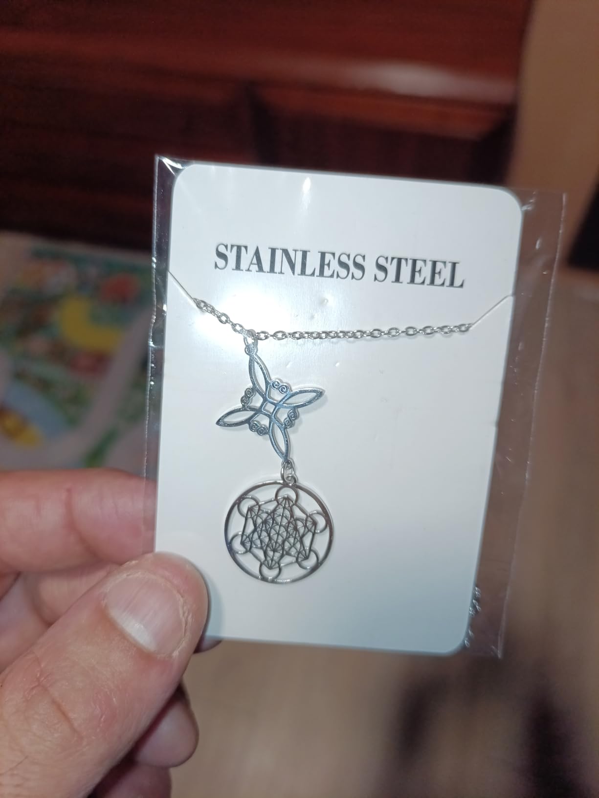 EUEAVAN nodo strega collana argento 2 geometria sacra